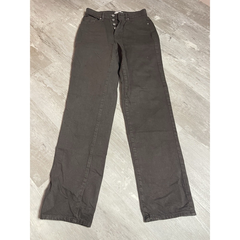 PacSun Dad Jeans Denim Womens 23‎ Green High Waist Straight Button Fly Z-339